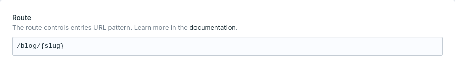 Konfiguriere Statamic routing für collection